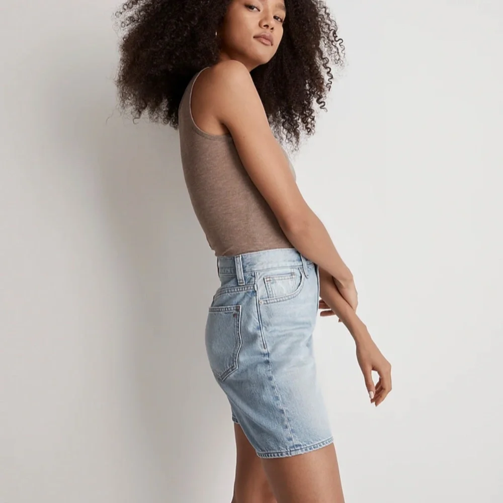 New 💥Madewell High Rise Denim Baggy Jeans Shorts summer spring warm sunny